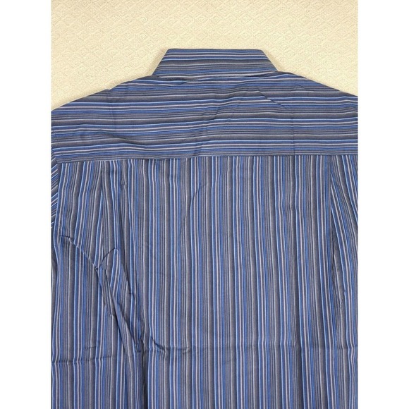 Perry Ellis Shirt Mens Small S Blue Stiped Newbury Key Button Up Cotton NWT 2 - Picture 10 of 12